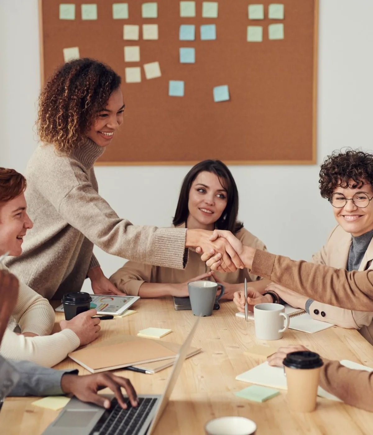 Strategists reviewing campaign performance together in a meeting
